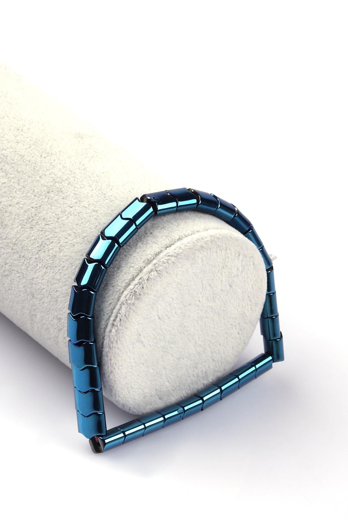 Hematit Doğal Taş Bileklik 6 x 7 mm Özel Kesim