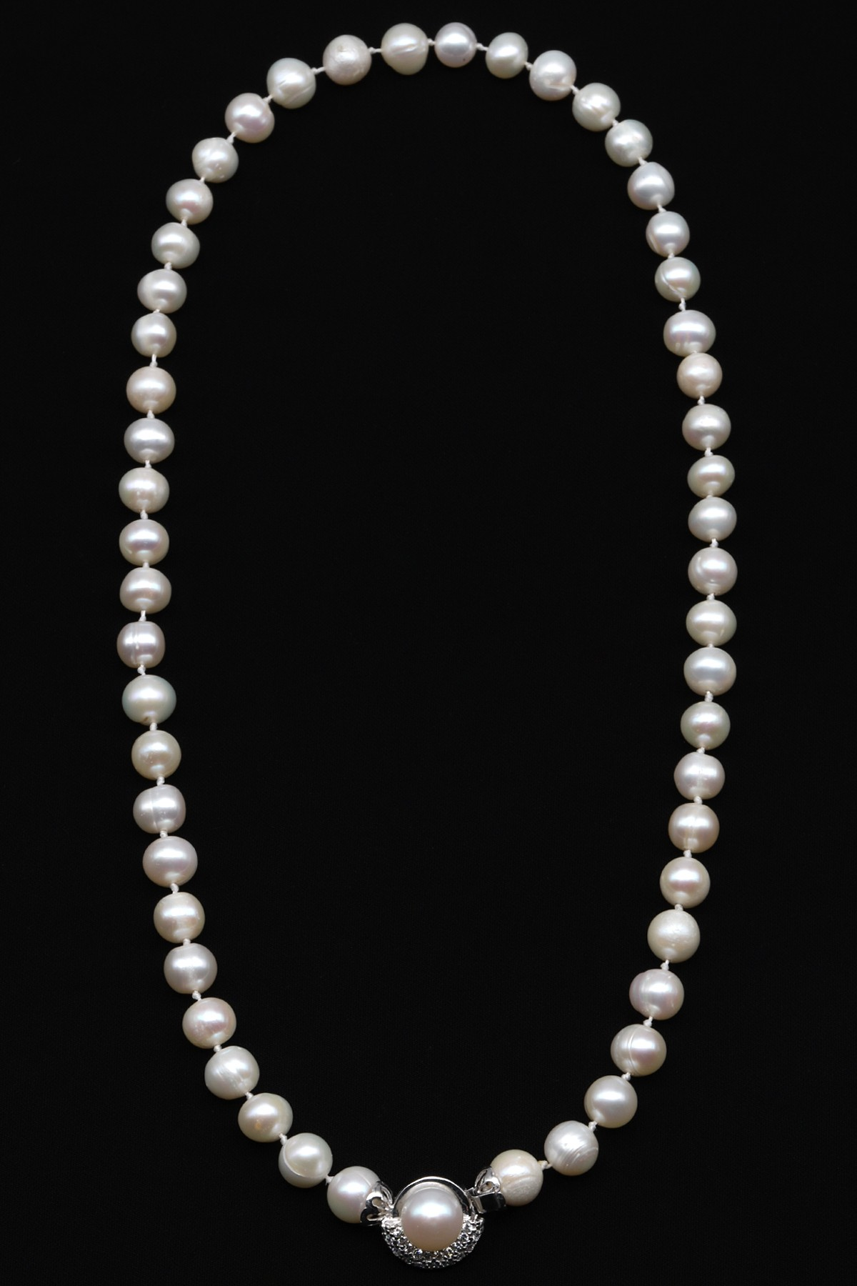 İnci Doğal Taş 925 Ayar Gümüş Kolye - KLYG-1619