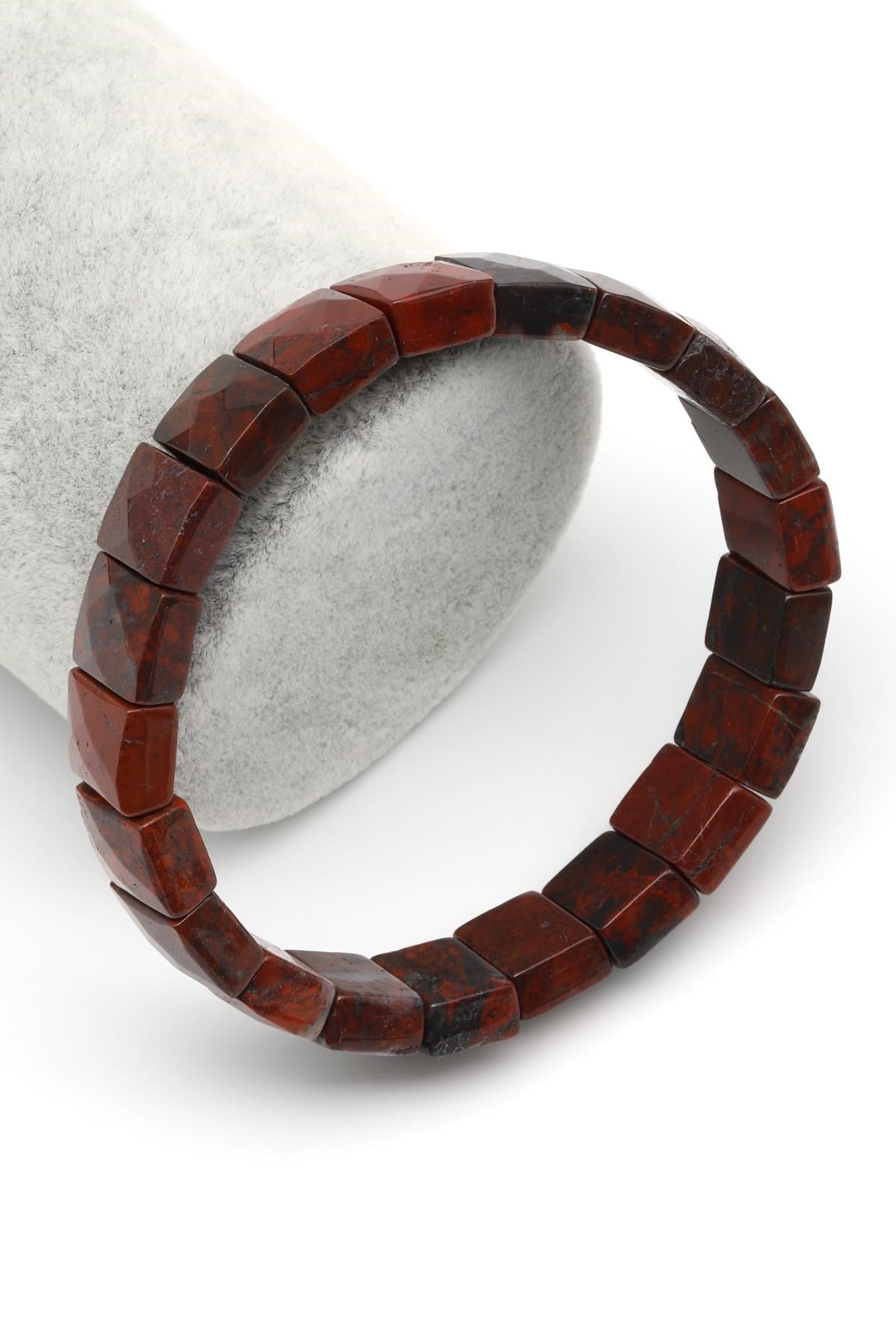 Jasper Doğal Taş Bileklik 9 x 11 mm Özel Kesim