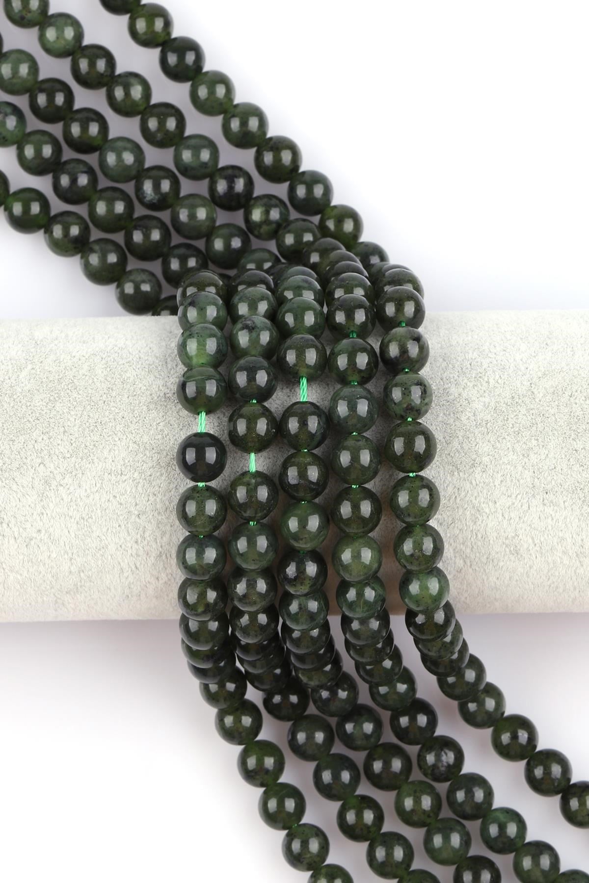 Kanada Yeşim ( A Kalite ) Doğal Taş Dizi 8 mm Küre Kesim
