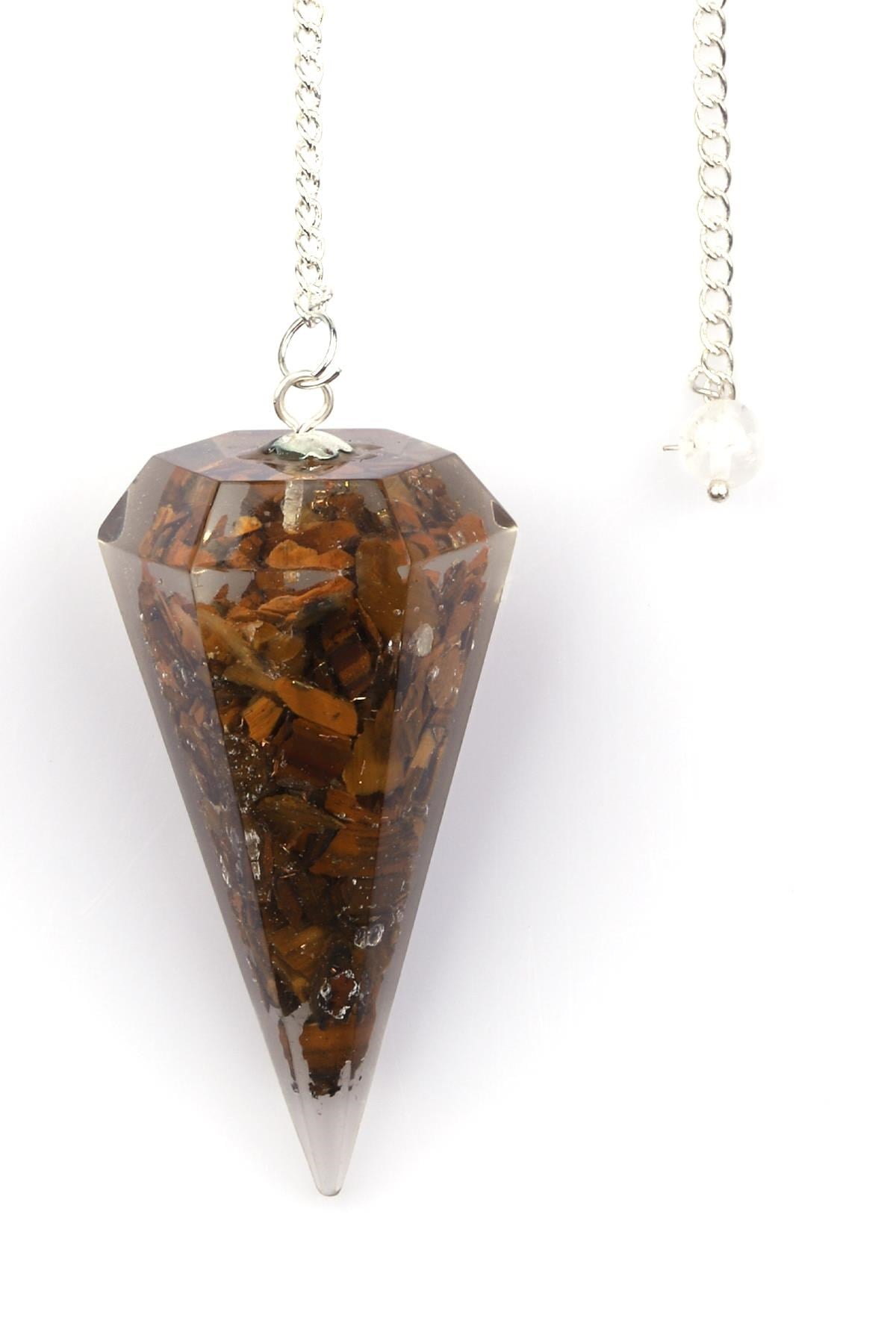 Kaplan Gözü Doğal Taş Orgonit Pandül