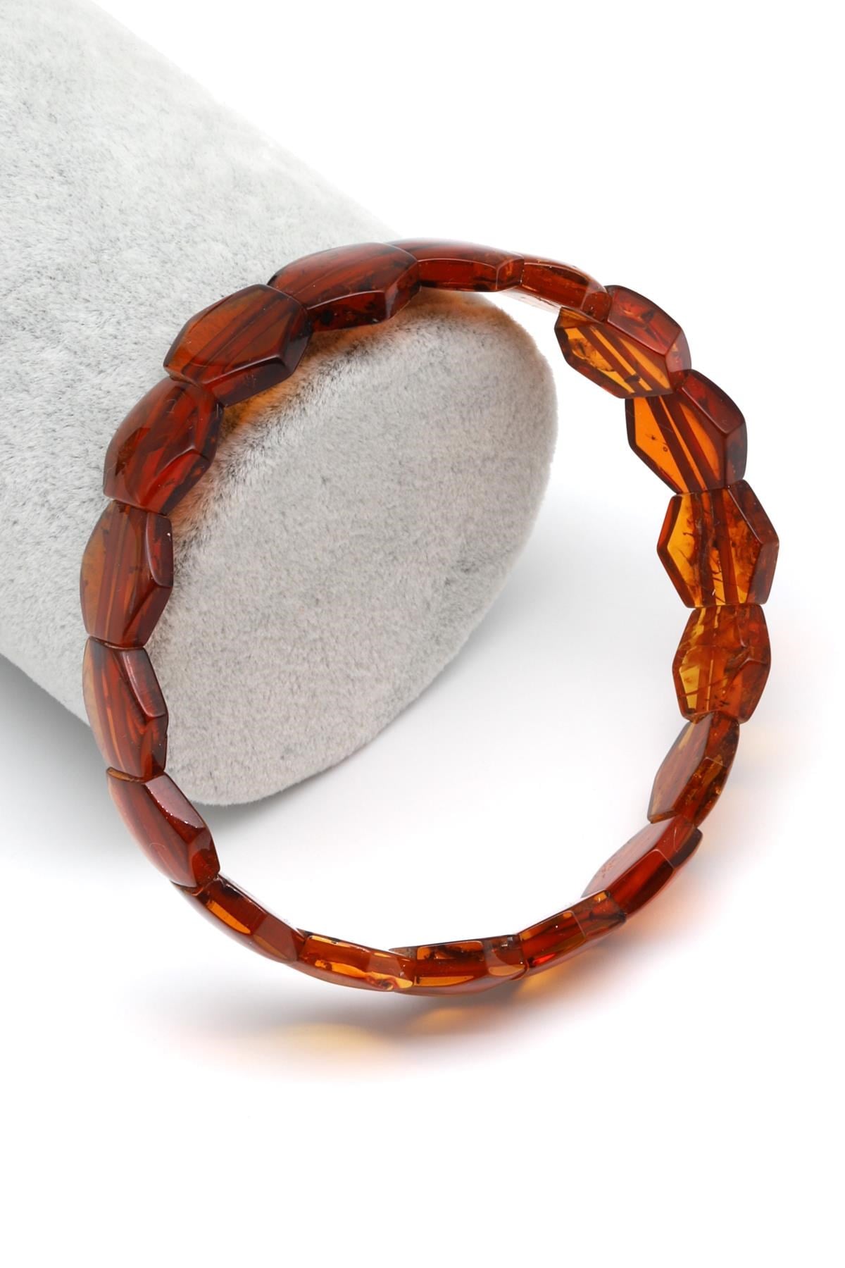 Kehribar Bileklik  11 x 13 mm Özel Kesim