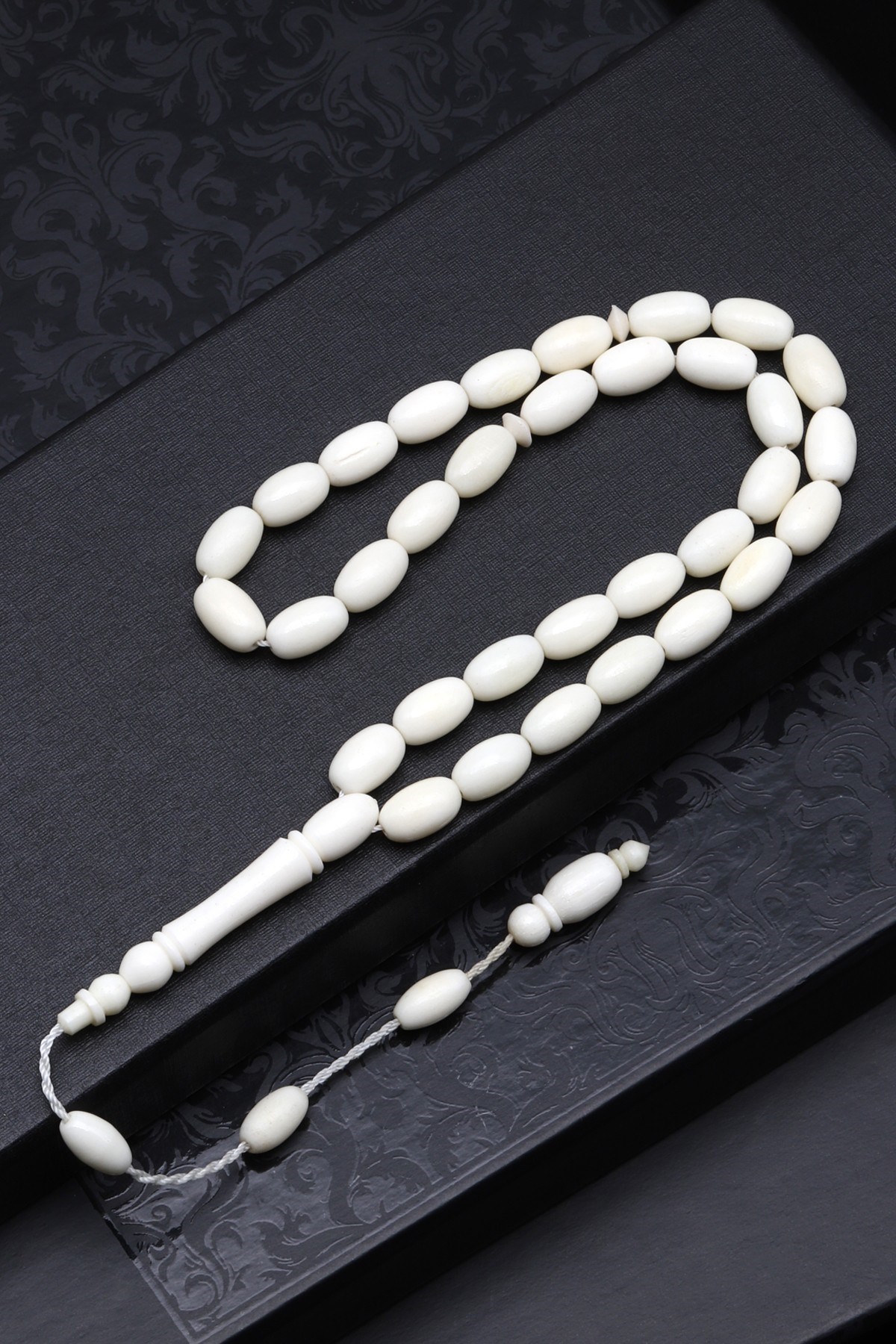 Kemik Tesbih 6 x 10 mm Badem Kesim T-1734