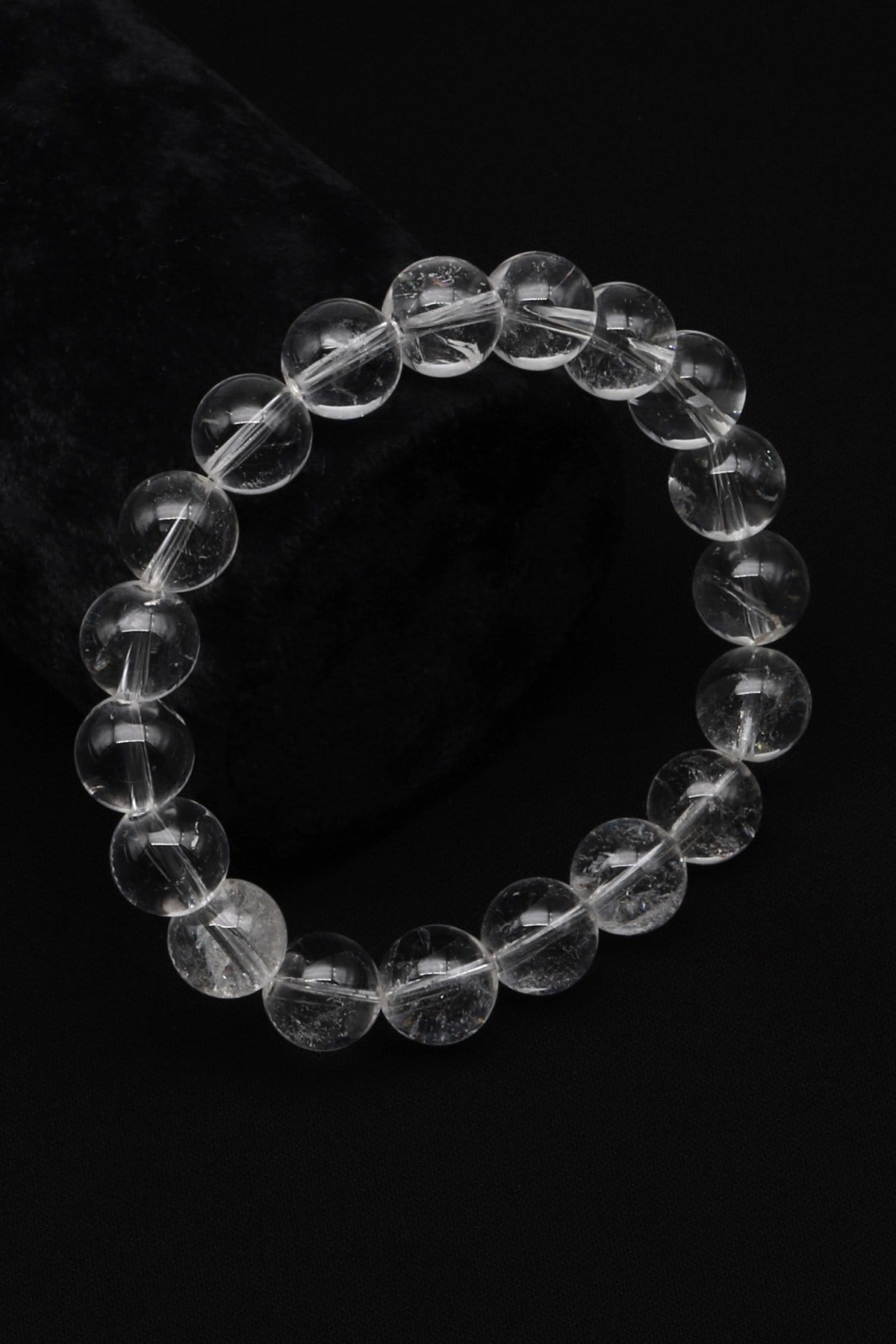 Kristal Kuvars Doğal Taş Bileklik 10 mm Küre Kesim - BLK-2326