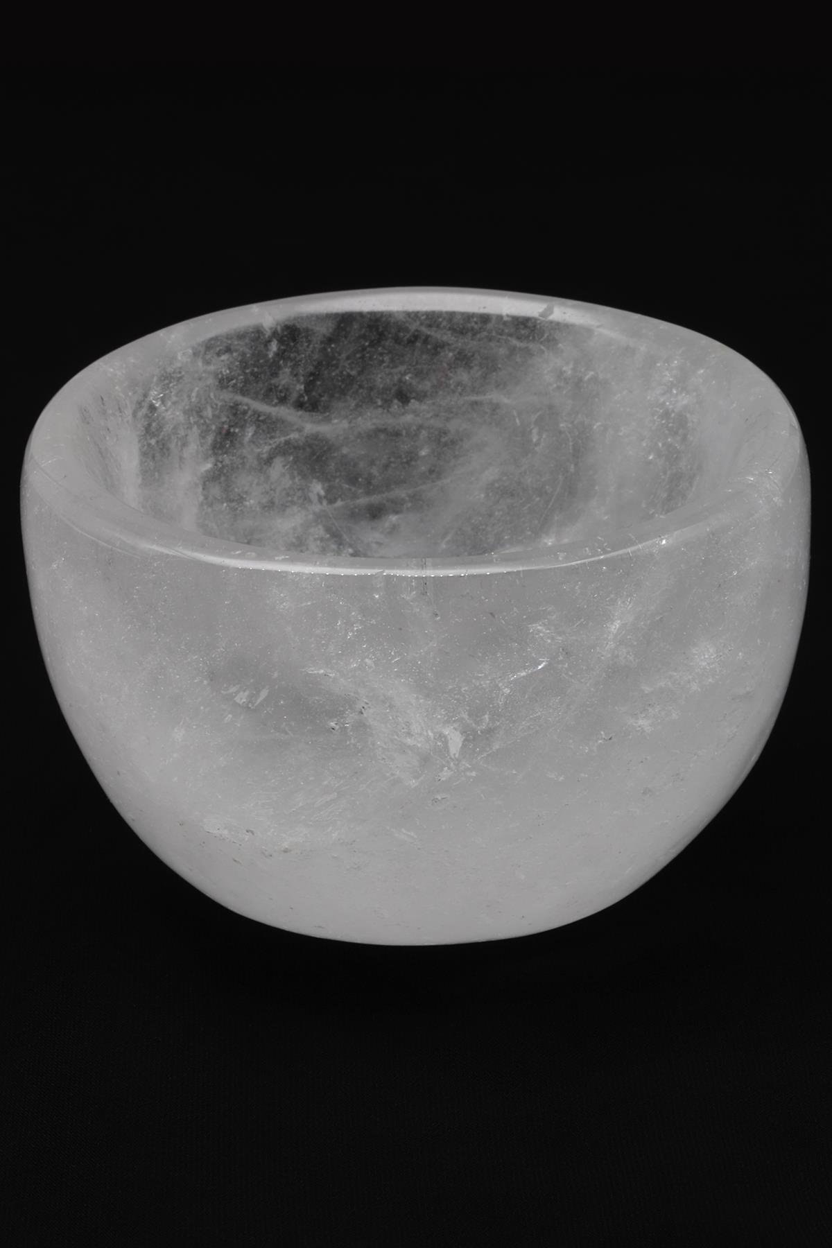 Kristal Kuvars Doğal Taş Kase - 801 Gr.