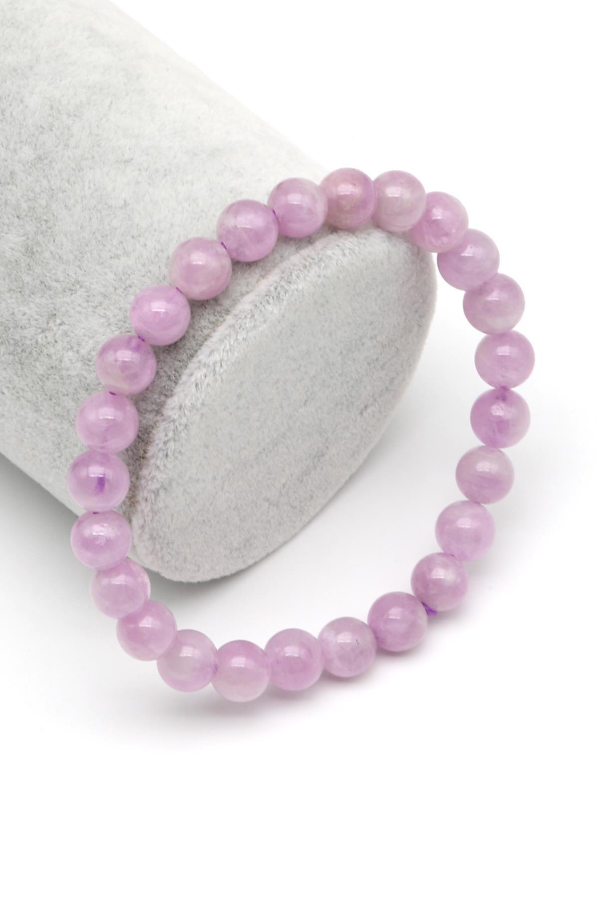 Kunzit Doğal Taş Bileklik 7 mm Küre Kesim - BLK-2006