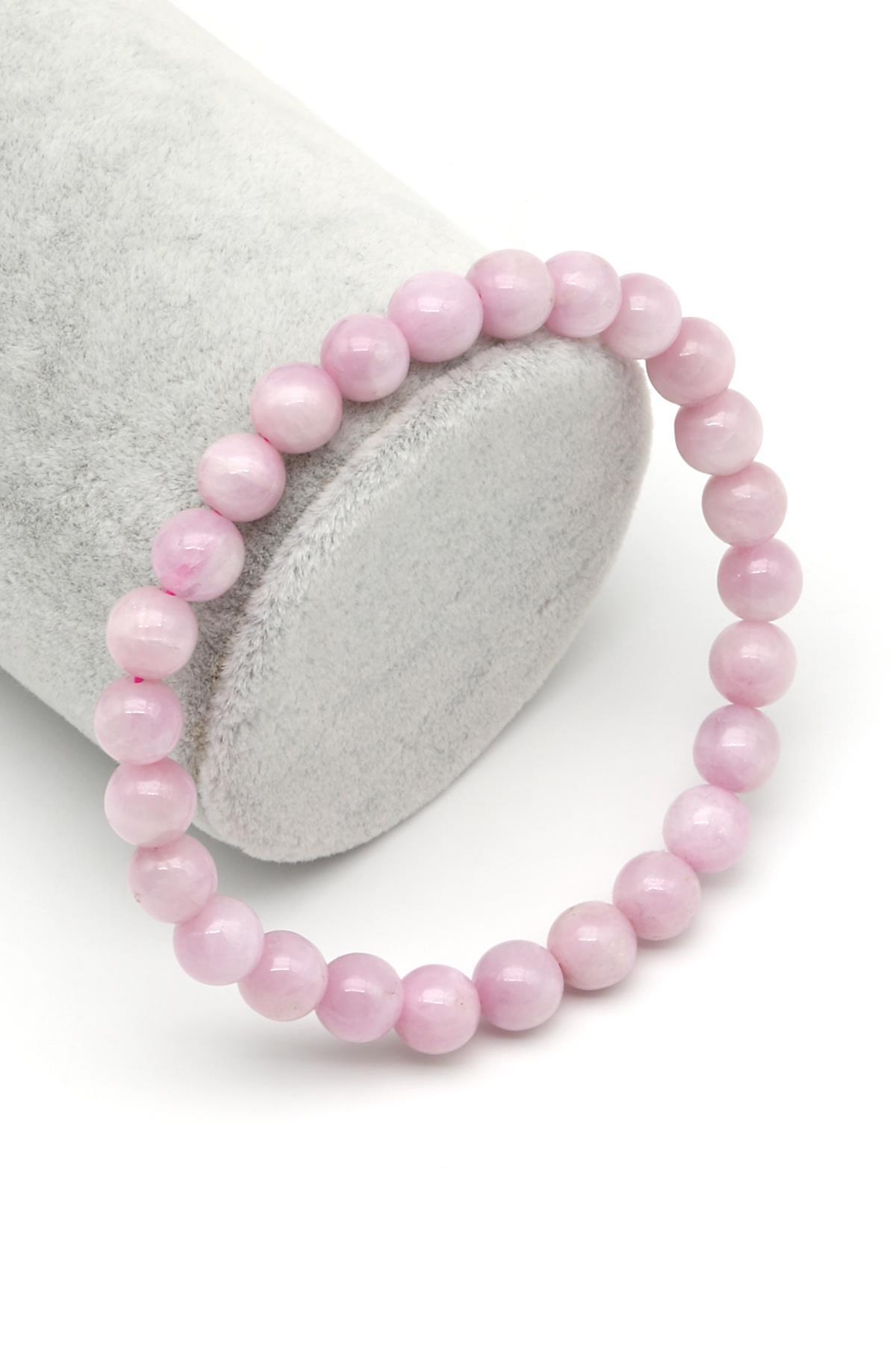 Kunzit Doğal Taş Bileklik 7 mm Küre Kesim - BLK-2007