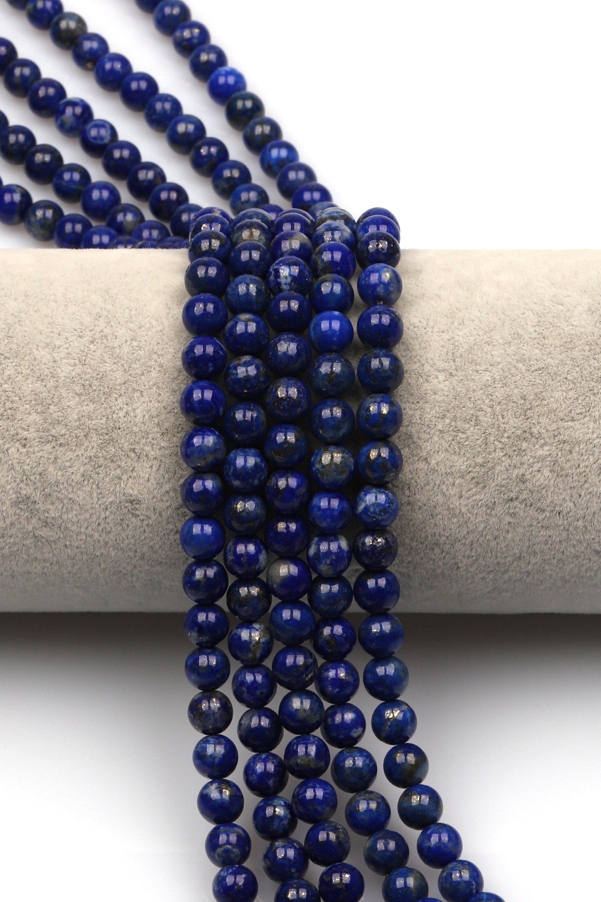 Lapis Lazuli (AA Kalite) Doğal Taş Dizi 6 mm Küre Kesim - DZ-1109