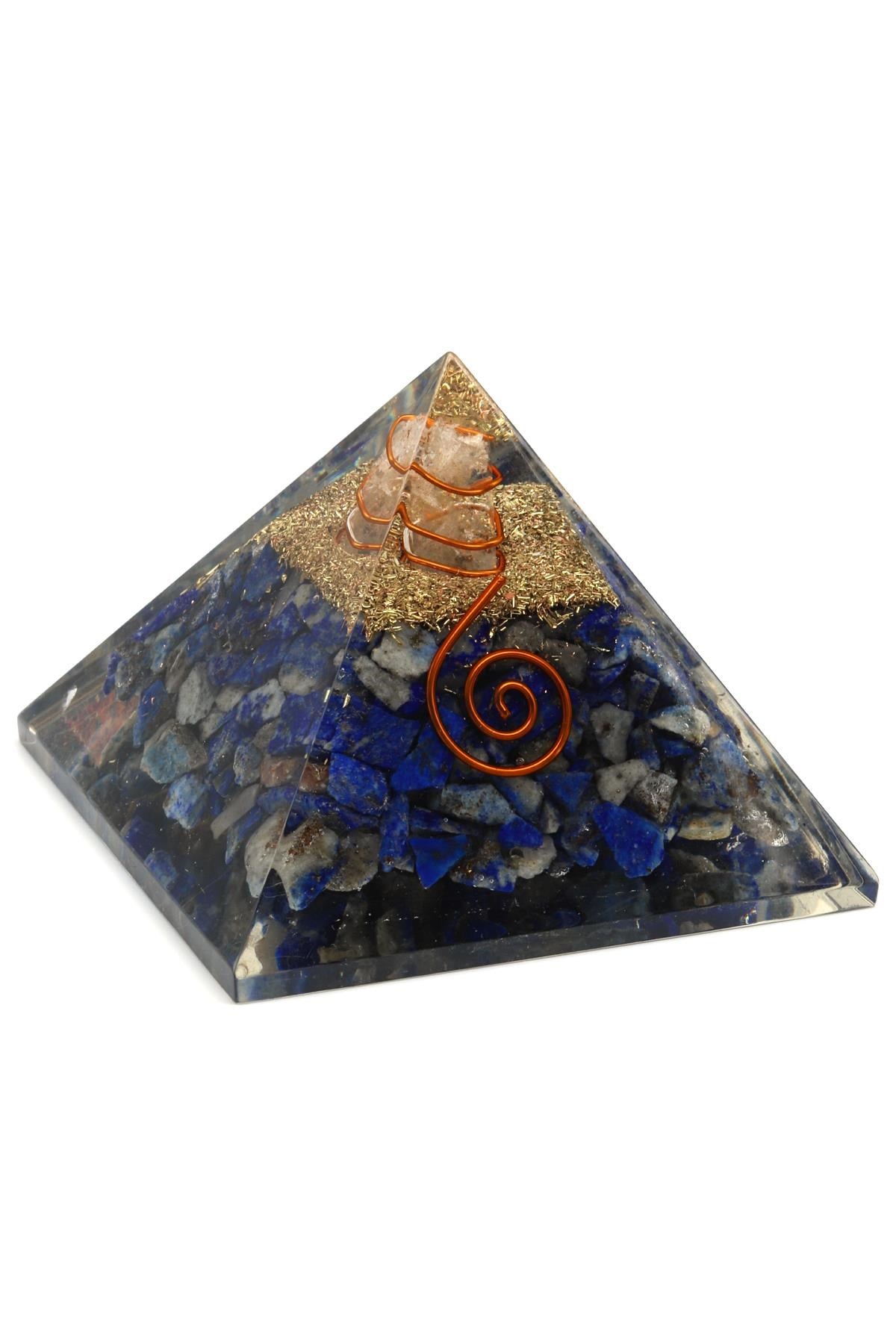 Lapis Lazuli Taşından Orgonit Piramit