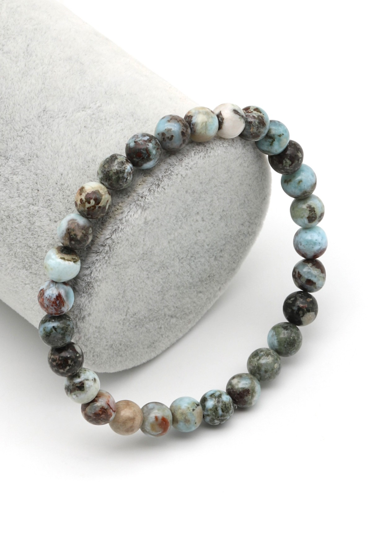 Larimar Doğal Taş Bileklik 6 mm Küre Kesim - BLK-2187