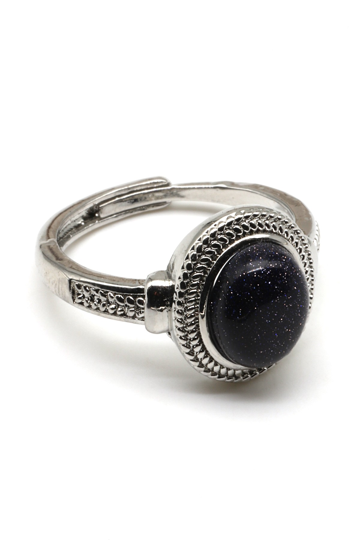 Mavi Yıldız Taşı Ayarlanabilir Yüzük - YZK-0117