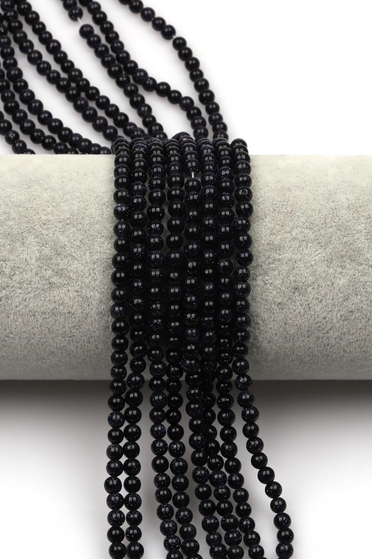 Mavi Yıldız Taşı Dizi 4 mm Küre Kesim