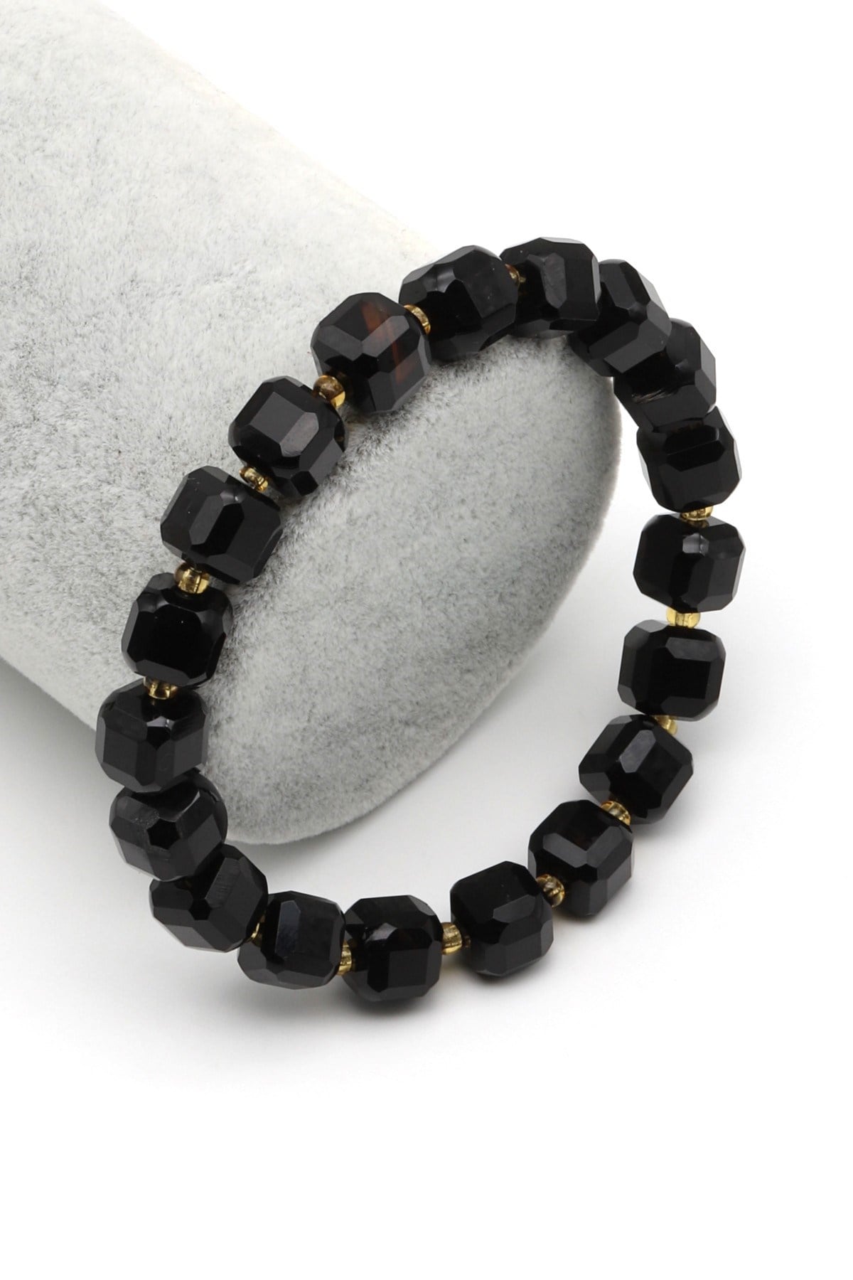Oniks Doğal Taş Bileklik 8 mm Küp Kesim - BLK-2180