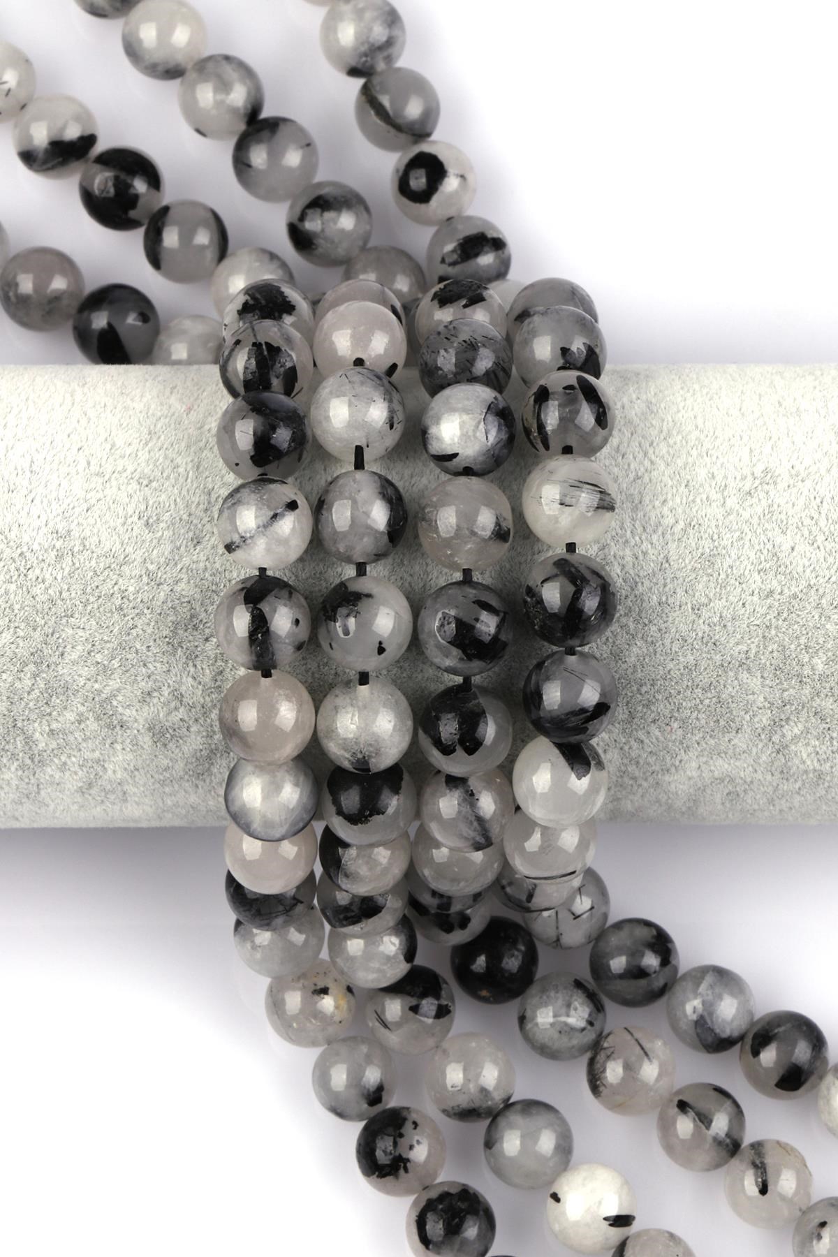 Rutil Kuvars Doğal Taş Dizi 10 mm Küre Kesim