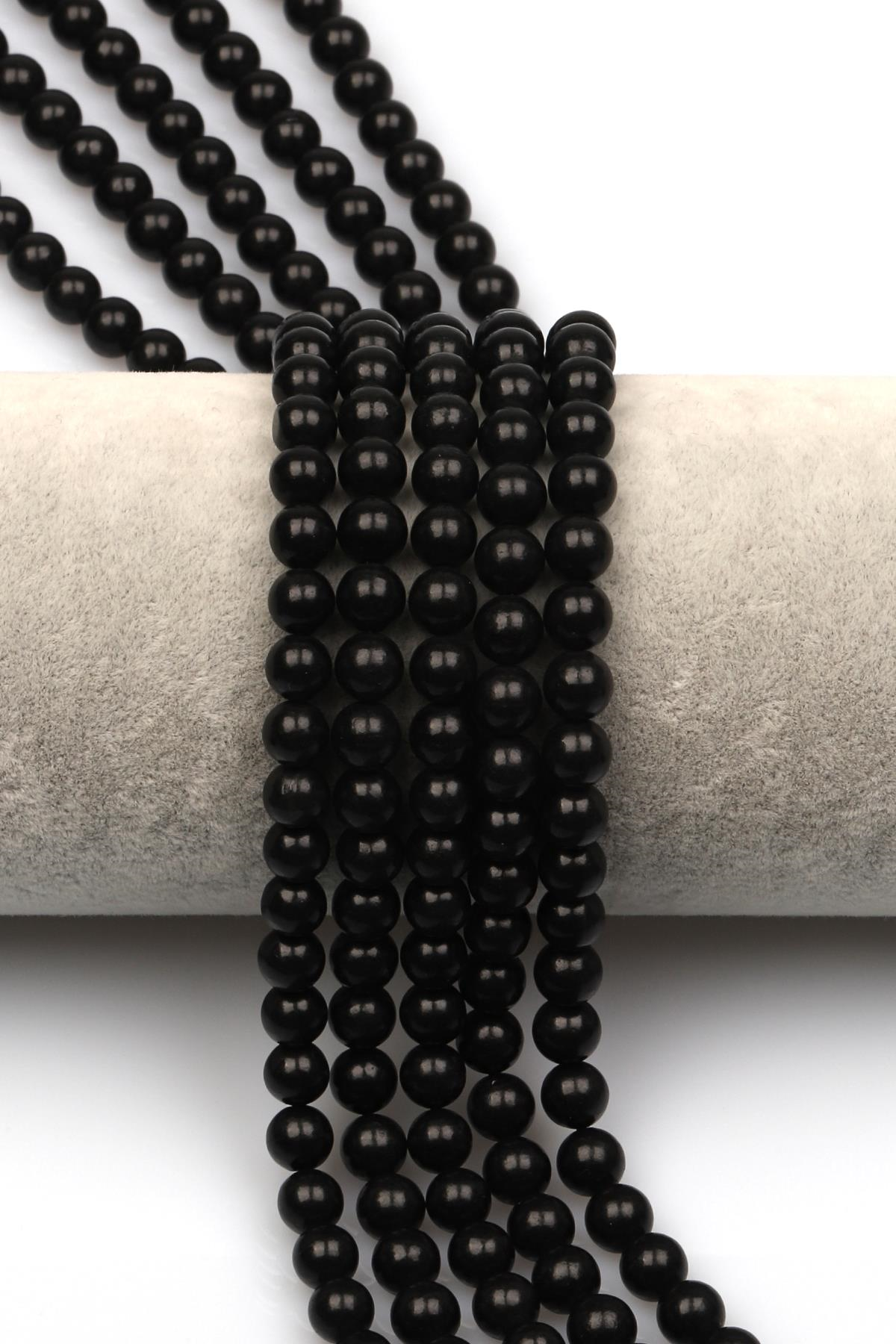 Shungite Doğal Taş Dizi 6 mm Küre Kesim