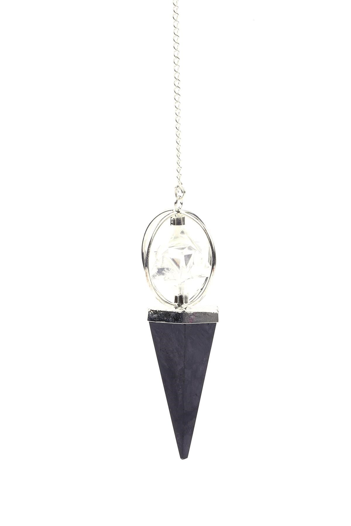 Shungite - Kristal Kuvars Doğal Taş Markaba Model Pandül