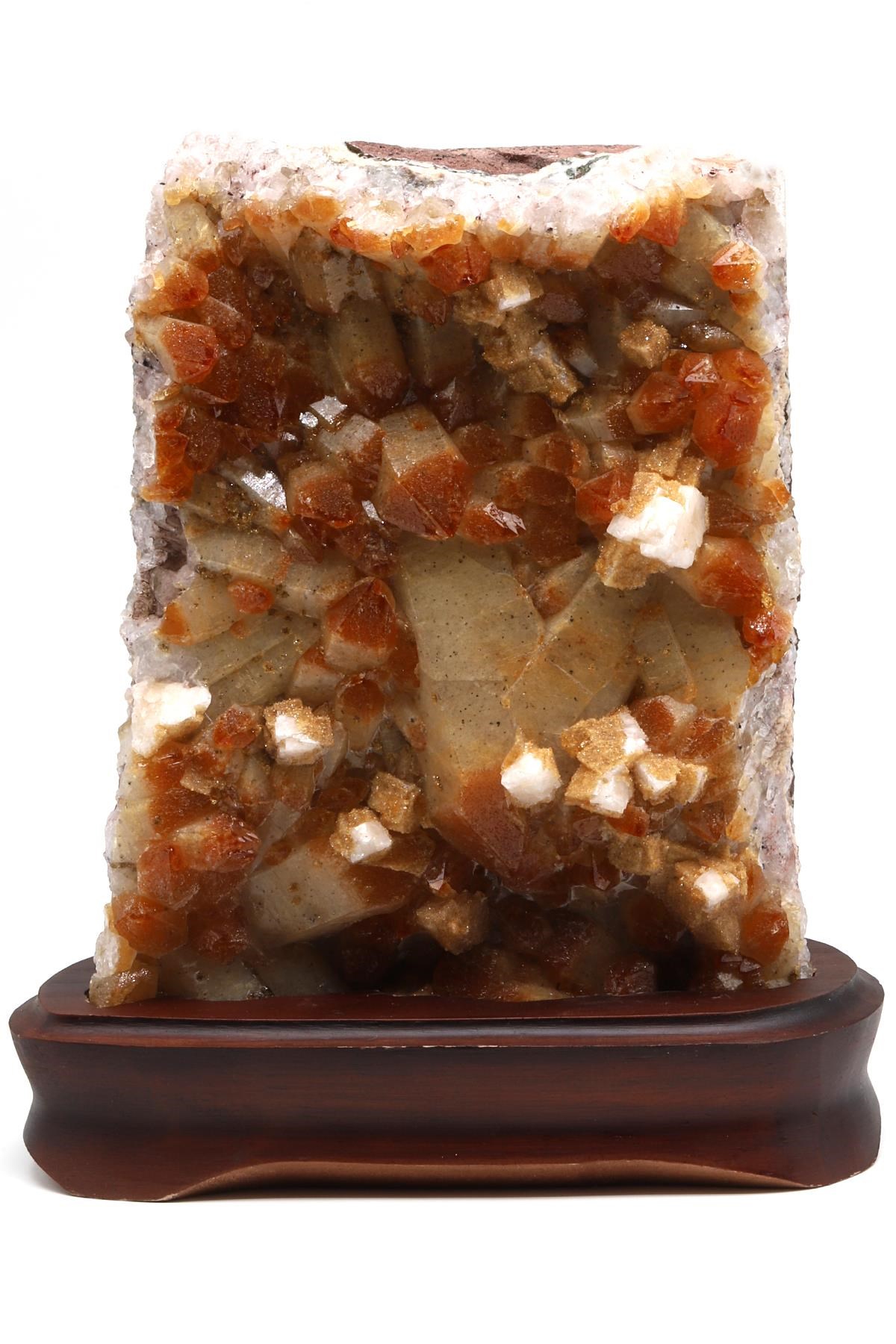 Sitrin Doğal Taş Standlı Ham Parça