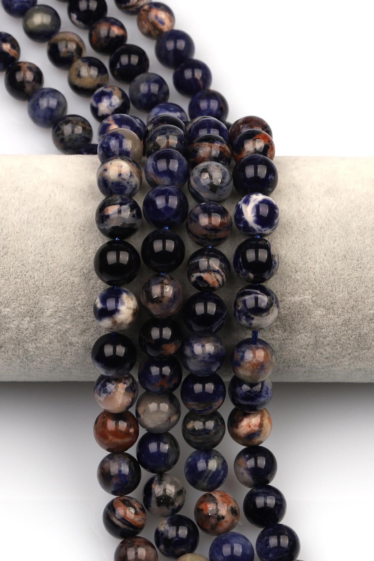Sodalit (A Kalite) Doğal Taş Dizi 10 mm Küre Kesim