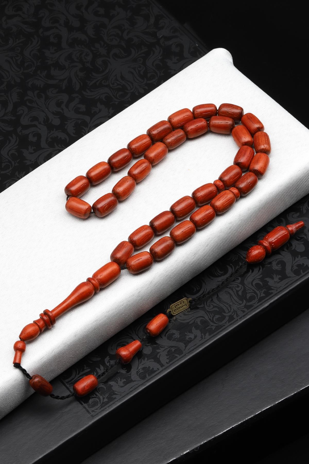 Usta İşçilikli Kan Ağacı Tesbih 7 x 10 Kapsül Kesim