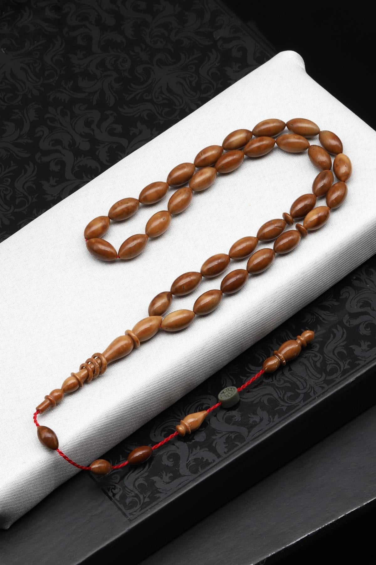 Usta İşçilikli Kuka Ağacı Tesbih 6 x 11 mm Arpa Kesim