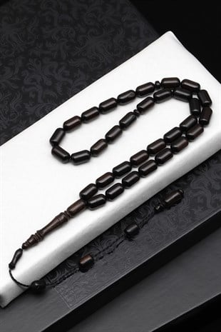 Abanoz Ağacı Tesbih 6 x 11 mm Kapsül Kesim - T-1825