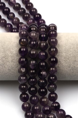 Ametist Doğal Taş Dizi 10 mm Küre Kesim - DZ-0969