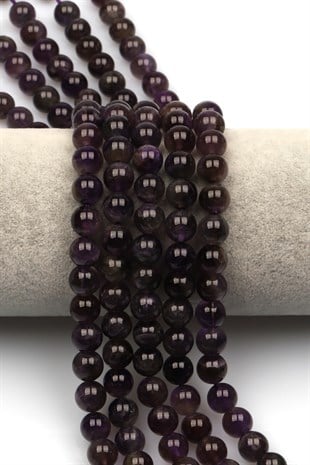 Ametist Doğal Taş Dizi 8 mm Küre Kesim - DZ-0963