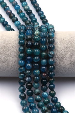 Apatit Doğal Taş Dizi 8 mm Küre Kesim - DZ-1453