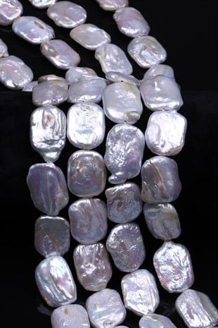 Barok İnci Doğal Taş Dizi 14 x 21 mm Özel Kesim - DZ-1413