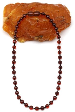 Damla Kehribar Bebek Diş Kolye - 33 cm - KHR-0332