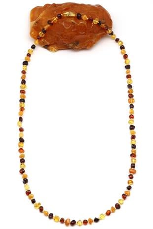 Damla Kehribar Kolye - 63 cm