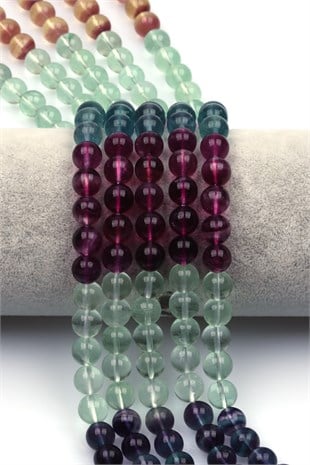 Florit Doğal Taş Dizi 8 mm Küre Kesim - DZ-1481
