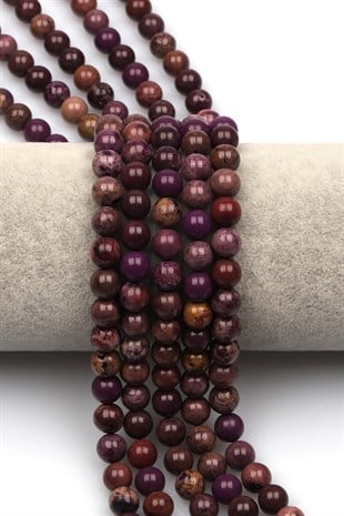 Fosfosiderit Doğal Taş Dizi 7 mm Küre Kesim - DZ-0984