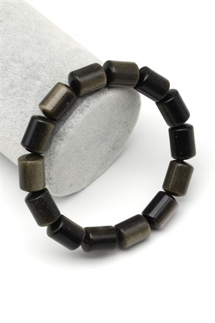 Golden Obsidyen Doğal Taş Bileklik 10 x 14 mm Özel Kesim - BLK-2450