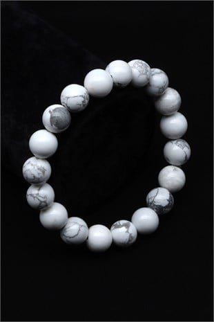 Havlit Doğal Taş Bileklik 10 mm Küre Kesim - BLK-2467
