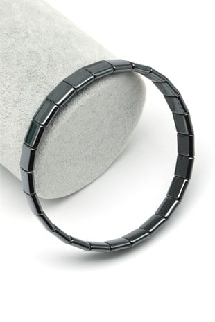 Hematit Doğal Taş Bileklik 8 x 8 mm Özel Kesim - BLK-2572