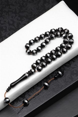 İşlemeli Kuka Ağacı Tesbih 7 x 8 mm Özel Kesim - T-1863