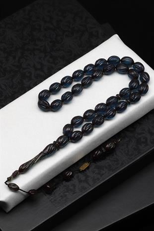 Kalem Oyma İşçilikli Sıkma Tesbih 8 x 12 mm Beyzi Kesi