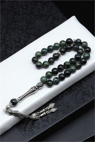 Kanbaba Jasper Doğal Taş Tesbih 8 mm Küre Kesim TSB-0557