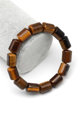 Kaplan Gözü Doğal Taş Bileklik 10 x 14 mm Özel Kesim - BLK-2447