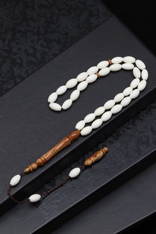 Kemik-Kuka Tesbih 5 x 9 mm Arpa Kesim T-1885