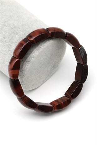 Kırmızı Kaplan Gözü Doğal Taş Bileklik 10 x 17 mm Özel Kesim - BLK-2405