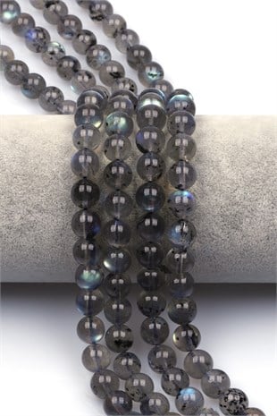 Labradorit (AA Kalite) Doğal Taş Dizi 10 mm Küre Kesim - DZ-1432