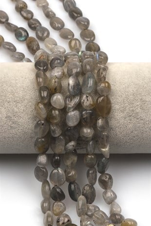 Labradorit Doğal Taş Dizi 10 x 13 mm Mercimek Kesim - DZ-1233