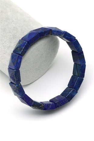 Lapis Lazuli Doğal Taş Bileklik 6 x 6 mm Özel Kesim - BLK-2566