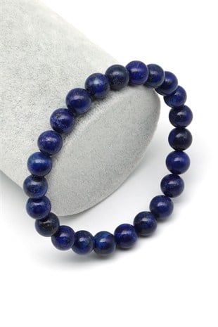 Lapis Lazuli Doğal Taş Bileklik 8 mm Küre Kesim - BLK-2536
