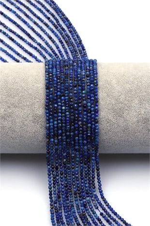 Lapis Lazuli Doğal Taş Dizi 2 mm Fasetli Küre Kesim - DZ-1593