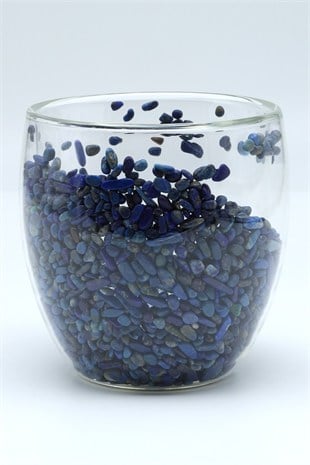 Lapis Lazuli Doğal Taşlı Çift Cidarlı Bardak 300 ml