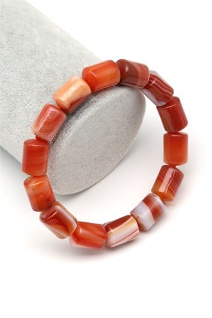 Madagaskar Akik Doğal Taş Bileklik 10 x 14 mm Özel Kesim - BLK-2546