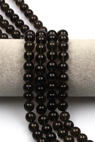 Moldavit Doğal Taş Dizi 10 mm Küre Kesim - DZ-1031